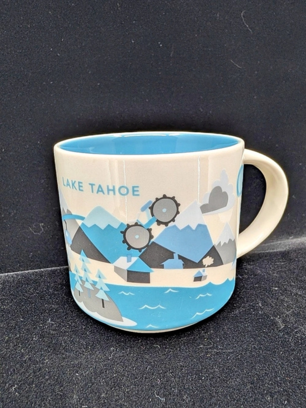 Starbucks Lake Tahoe Mug, You Are Here Collection, California 2014 White/Blue